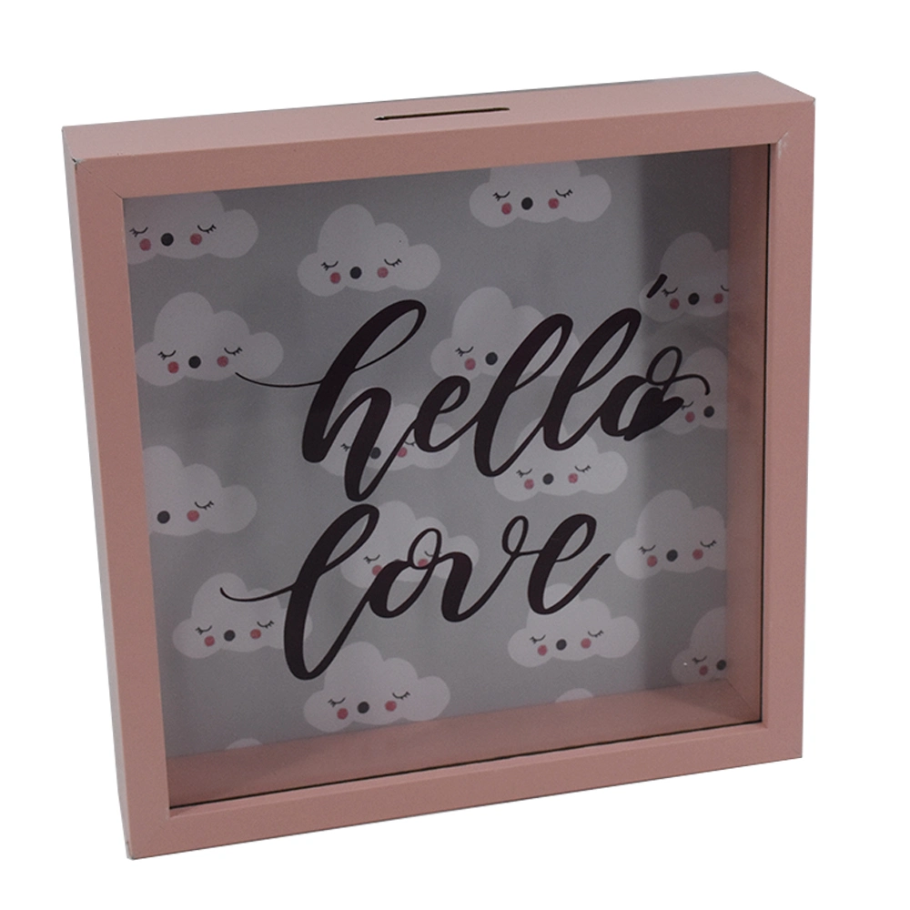 Rectangle Wooden Money Box Photo Frame Shadow Box Wholesale for Kids