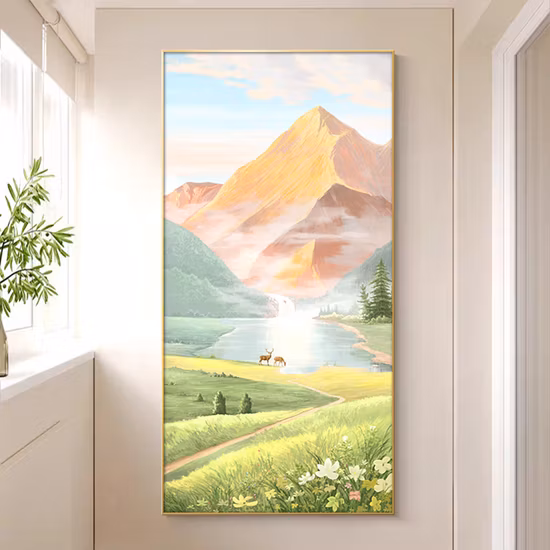 Decorazioni per la casa Dipinti decorativi in ​​carta decorativa di fiori d'oro economici di qualità per i disegni della serie 3